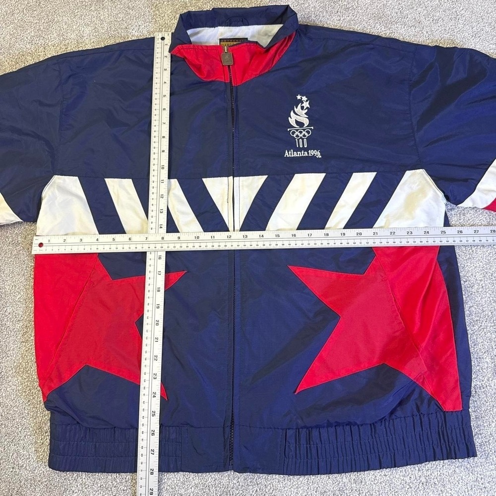 Vintage 1996 Atlanta Olympics Logo 7 Windbreaker Large Dead Stock - Picture 6 of 8